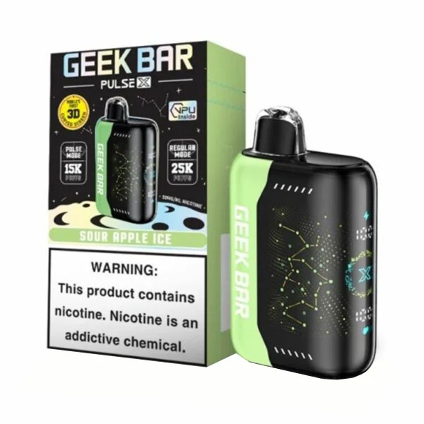 [5-pack] Geek Bar Pulse X – Sour Apple Ice